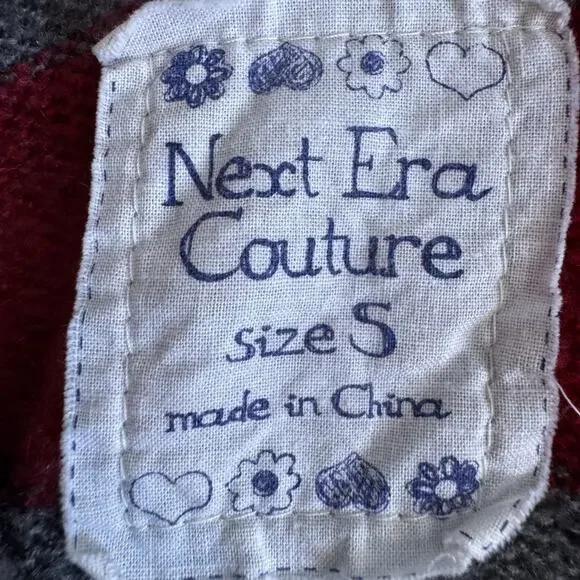 Vintage Y2K Striped Off the Shoulder Sweater Emo Scene Soft Girl Goth Witch S - Picture 7 of 7